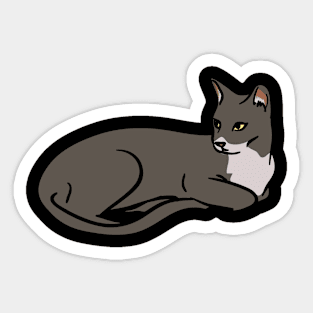 A cute lazy cat Sticker